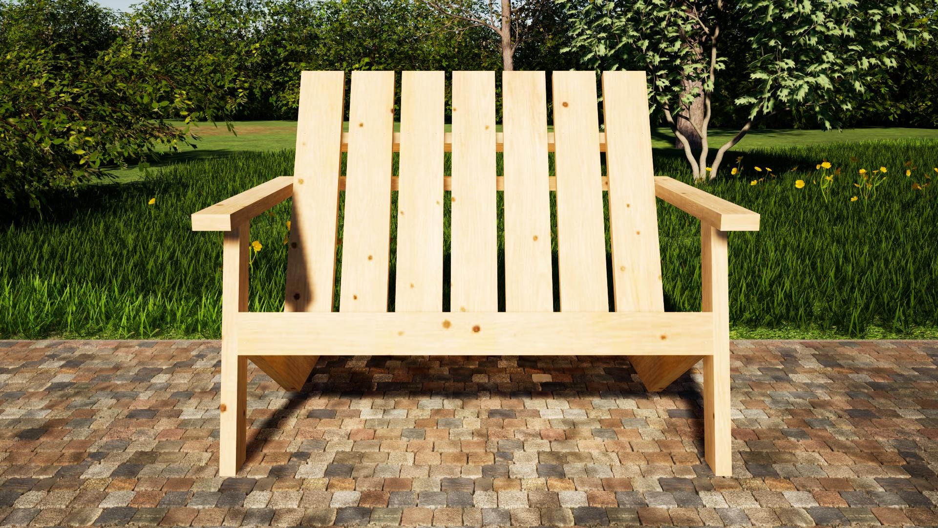 Dubbele Adirondack-stoelplannen 52 x 40 in - doe-het-zelf 2-zits  buitenstoel met armleuning - Etsy België, image size:1920x1080