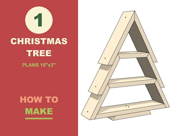 Christmas Tree Shelf Plans 16x3 in - DIY PDF Download