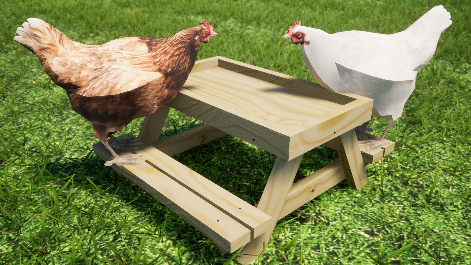 Chicknic Table Plans 16x17 In DIY Chicken Picnic Table PDF Etsy Chicknic Table Plans 16x17 In DIY Chicken Picnic Table PDF Etsy