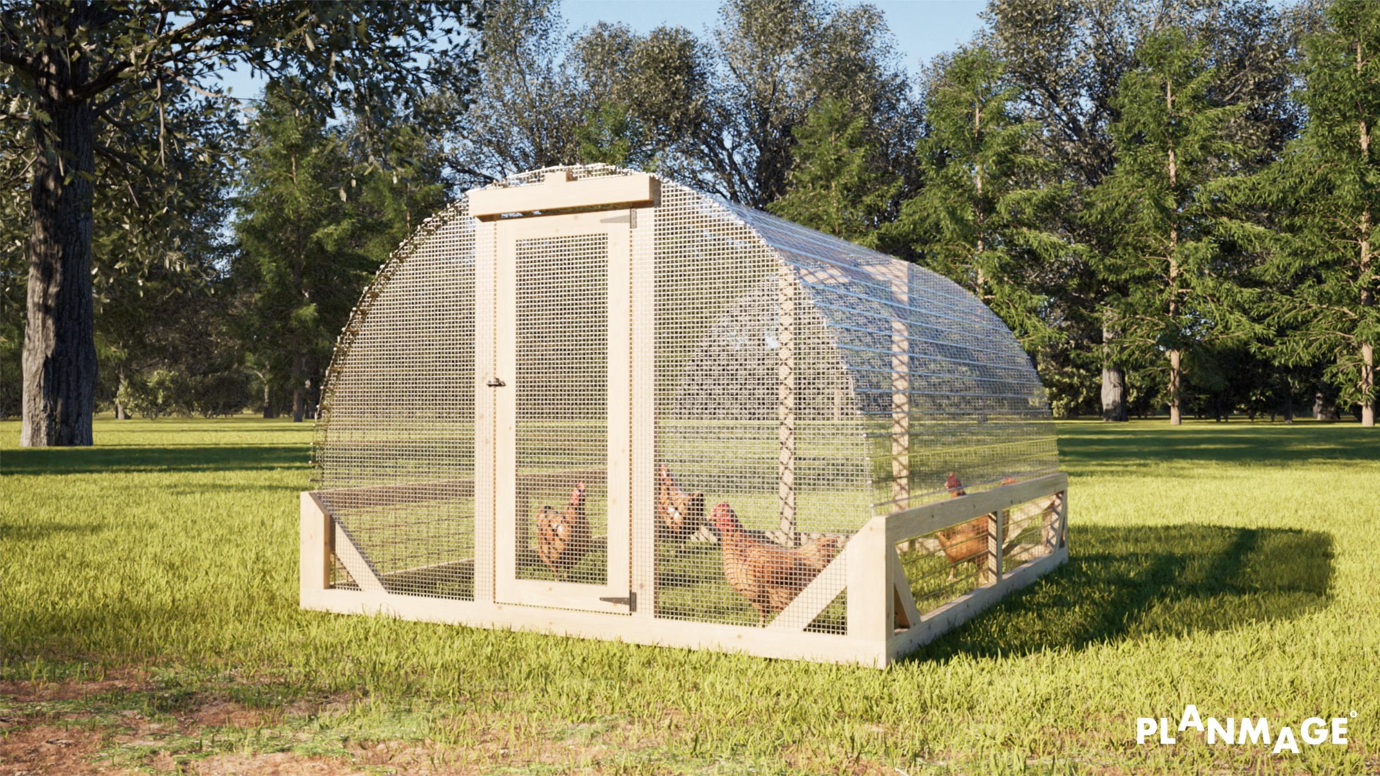 鶏舎設計図 8x10 フープ型鶏小屋スタイル - PDFダウンロード 裏庭の鶏