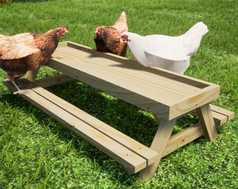 Küken Tisch Pläne 80x50cm - DIY Huhn Picknick Tisch PDF Download