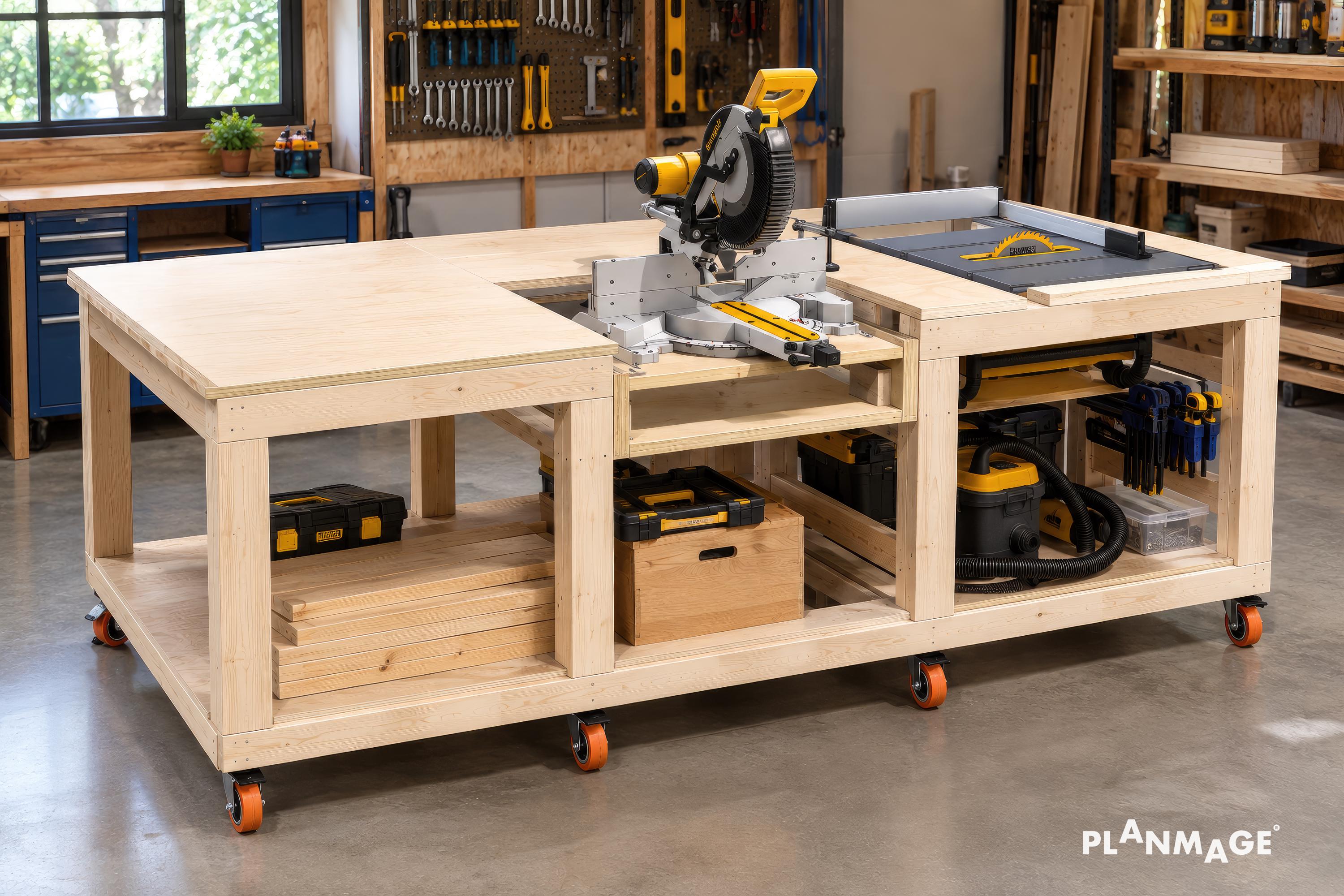 ◼️4drawers wood working table 作業台 4x8 Woodworking Table - Etsy