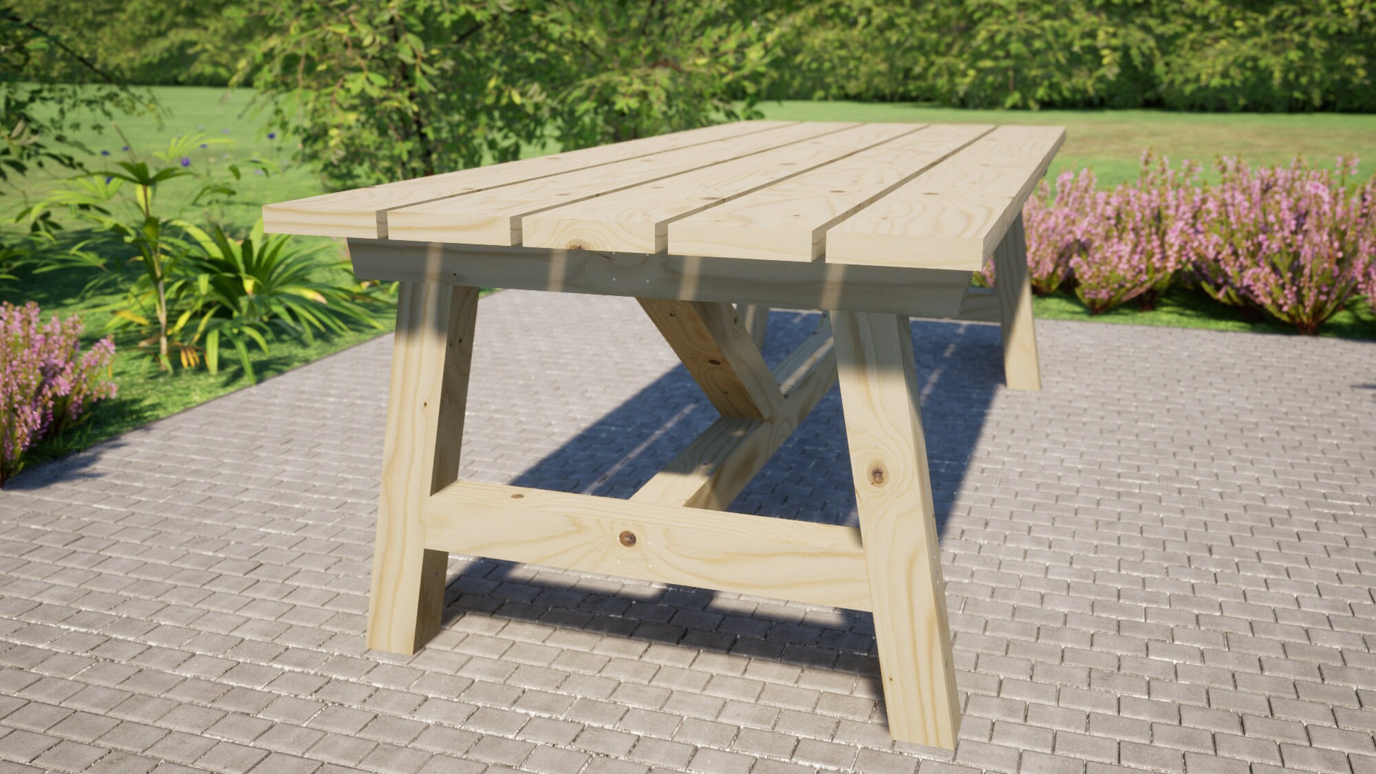 Farm Table Plans 96x39 in DIY Outdoor Table Plans Etsy