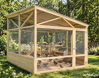 Planos para jaula de codornices de 10x10: Jaula para pájaros de madera para construir usted mismo (Descarga en PDF)