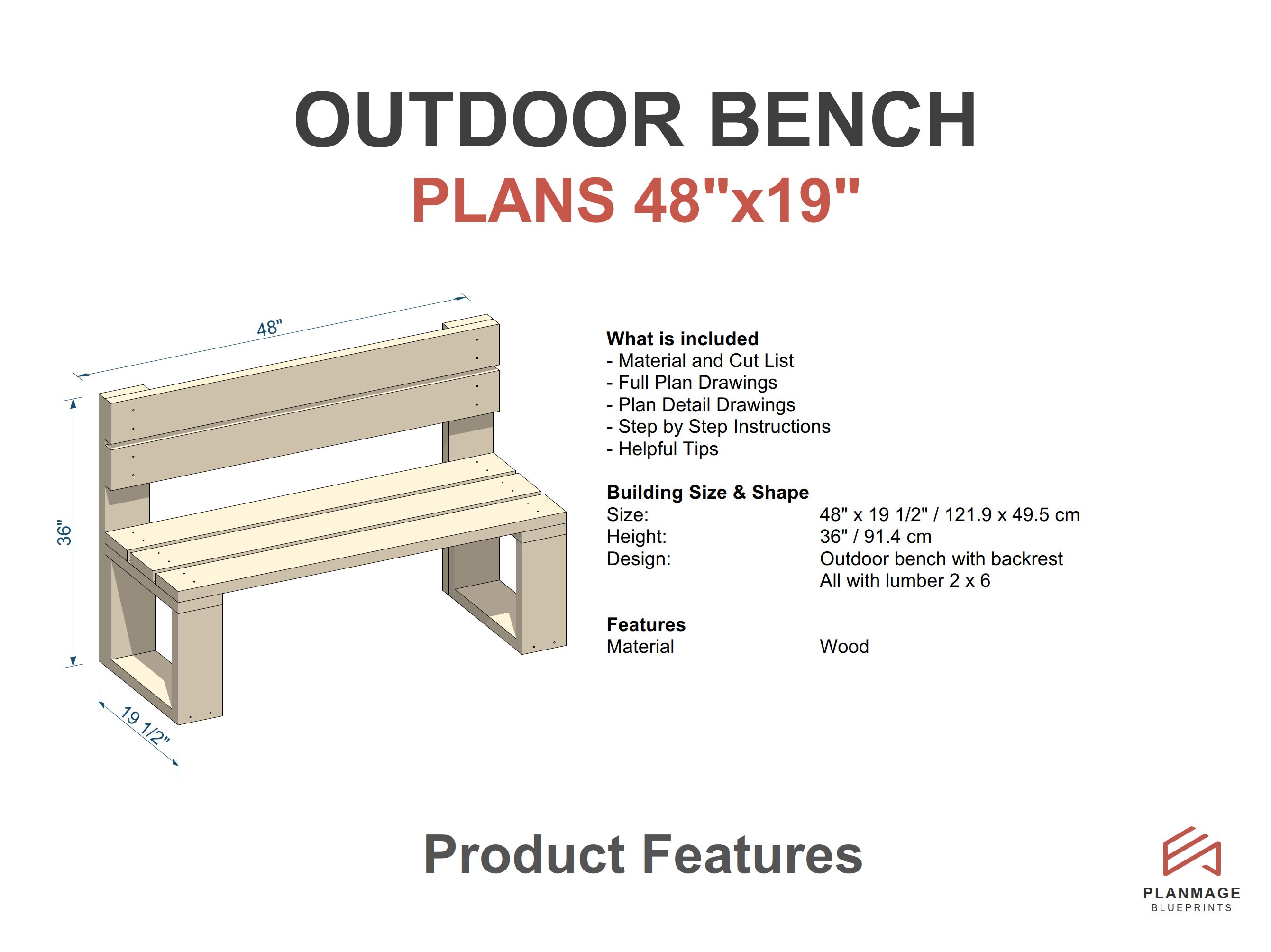 Park Bench Sizes