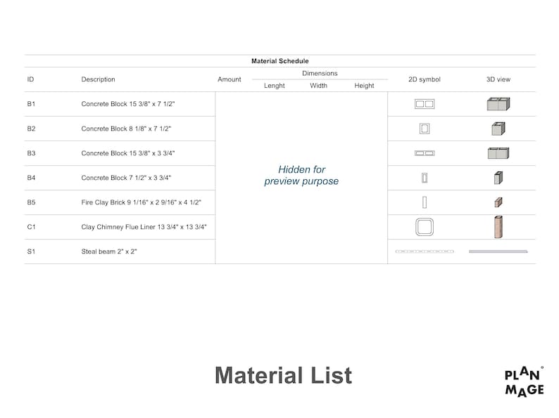 Corner Outdoor Fireplace Plans 6x10 Ft PDF DIY Blueprint Download Etsy