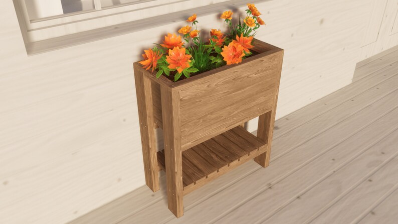 DIY Raised Planter Box Plans: Garden Bed (27x12 In) (PDF) - Etsy