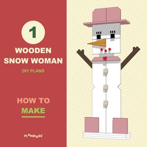 Wooden Snow Woman DIY Plans: Christmas Decoration (PDF Download)