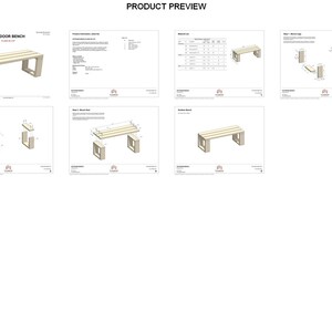 Outdoor Bench Plans 48x18 in - DIY Garden Bench - Etsy