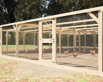 Large Chicken Run Plans 30x40: DIY Woodworking Blueprint (PDF Download)