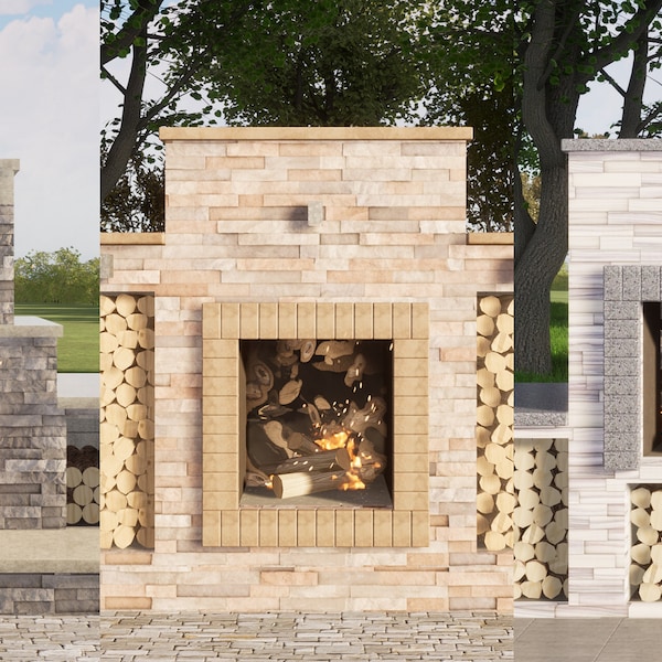 Diy Fireplace Plans Etsy