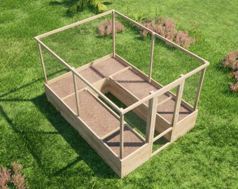 8x11 ft Raised Garden Bed with Deer Fence Plans (PDF Download)