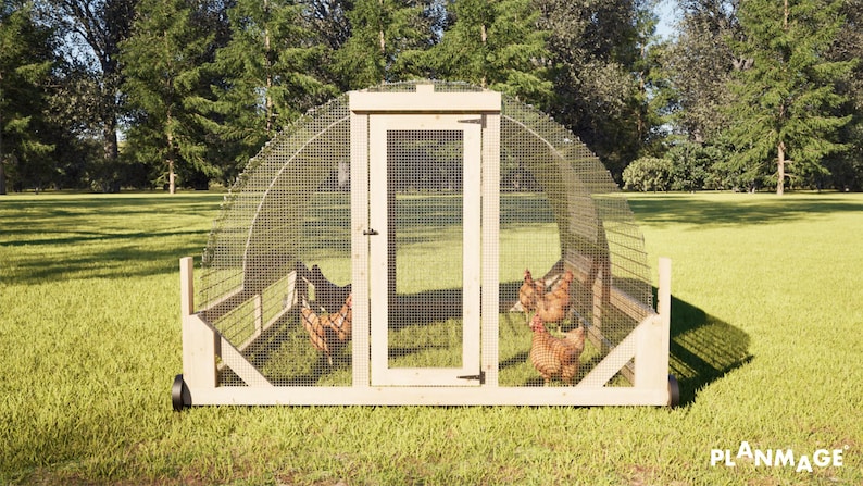Chicken Tractor Plans 8x10 - DIY Mobile Poultry Run PDF Download ...