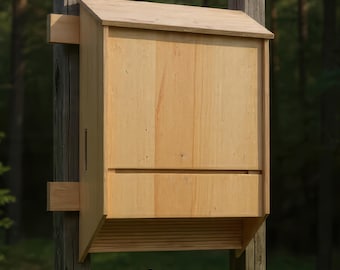 Bat House Plans – Multi-Chamber Design (3-Chamber) Bat Habitat DIY Woodworking PDF Download