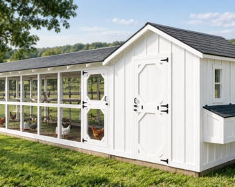 Modern Chicken Coop Plans 24 Chickens DIY Woodworking Plans PDF Download