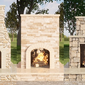 Outdoor Fireplace Plans Bundle 1 - DIY 3 PDF Blueprint