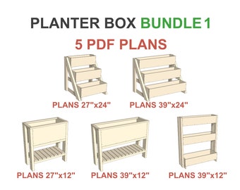 Planter Box Plans Bundle 1 - DIY Garden Planter Box