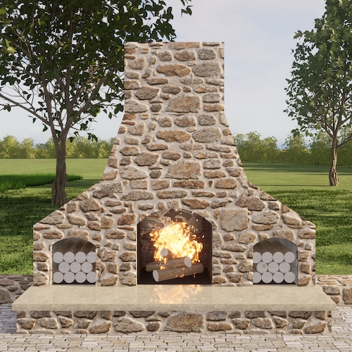 Outdoor Fireplace Plans Bundle 1 DIY 3 PDF Blueprint Etsy