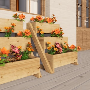 3 Tier Garden Planter Box Plans: DIY Outdoor Planter (PDF) - Etsy