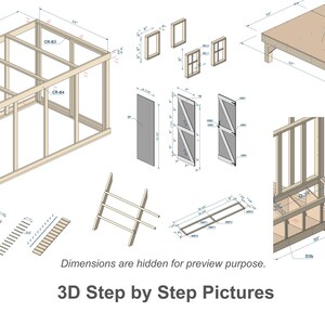 Chicken Coop Plans 20 Chickens Run - 8x8 Ft DIY Woodworking Plans PDF ...