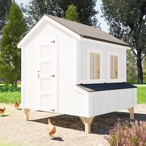 Chicken Coop Plans 20 Chickens - 8x8 Ft Building Size PDF Download - Etsy