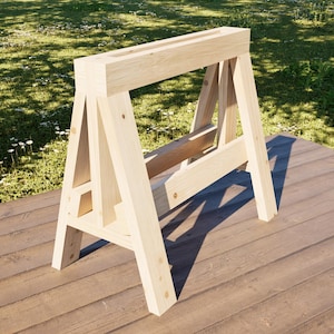 Heavy Duty Sawhorse Plans PDF – Beginner DIY Woodworking (Digital Download)