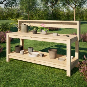 Potting Bench Plans 7x2 ft - DIY Digital Download