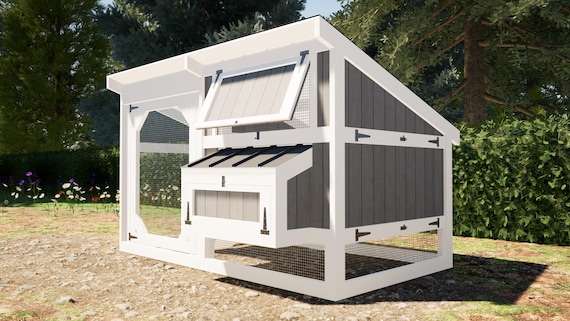 DIY鶏小屋 6羽の鶏のためのDIY鶏小屋設計図（PDFデジタルダウンロード） - Etsy 日本
