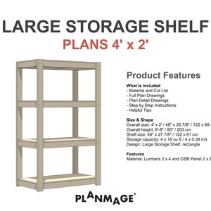 Large Storage Shelf Plans Bundle 1 - DIY Modular Shelves Download - Etsy