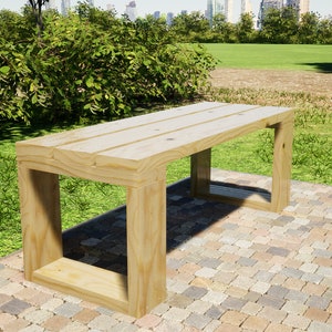 Outdoor Bench Plans 48x18 in - DIY Garden Bench - Etsy