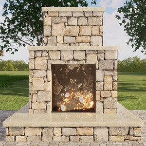 Outdoor Fireplace Plans 4x5 ft - PDF DIY Blueprint