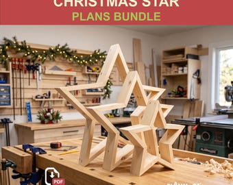 Wooden Christmas Star Plans Bundle - DIY PDF Download