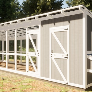 Walk-in Chicken Coop Plans 24 Chickens - PDF Chicken Shed Plans Digital Download