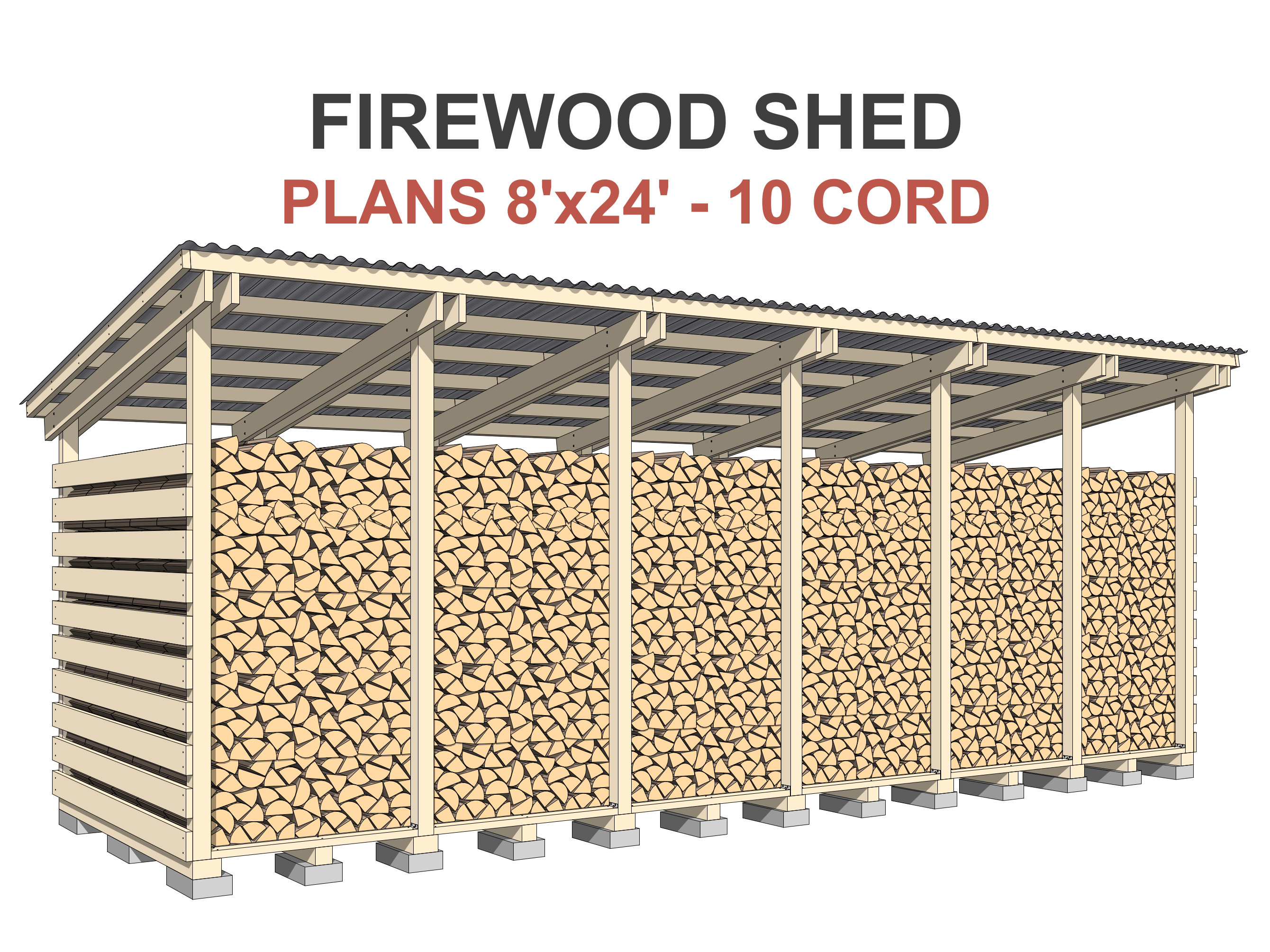 10 cord wood shed sales