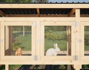 ウサギ小屋 Amazon | ウサギ小屋、透明な装飾的な屋内ウサギケージ、ウサギケージ