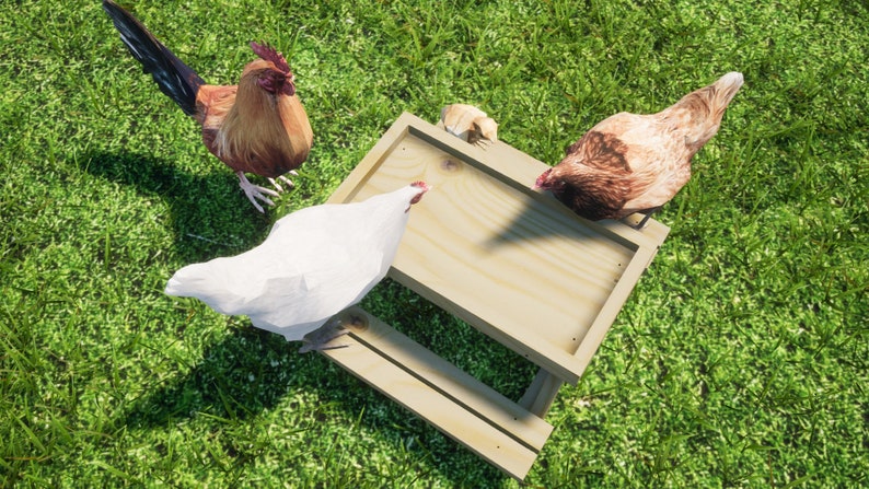 Chicknic Table Plans 16x17 in - DIY Chicken Picnic Table PDF Download ...
