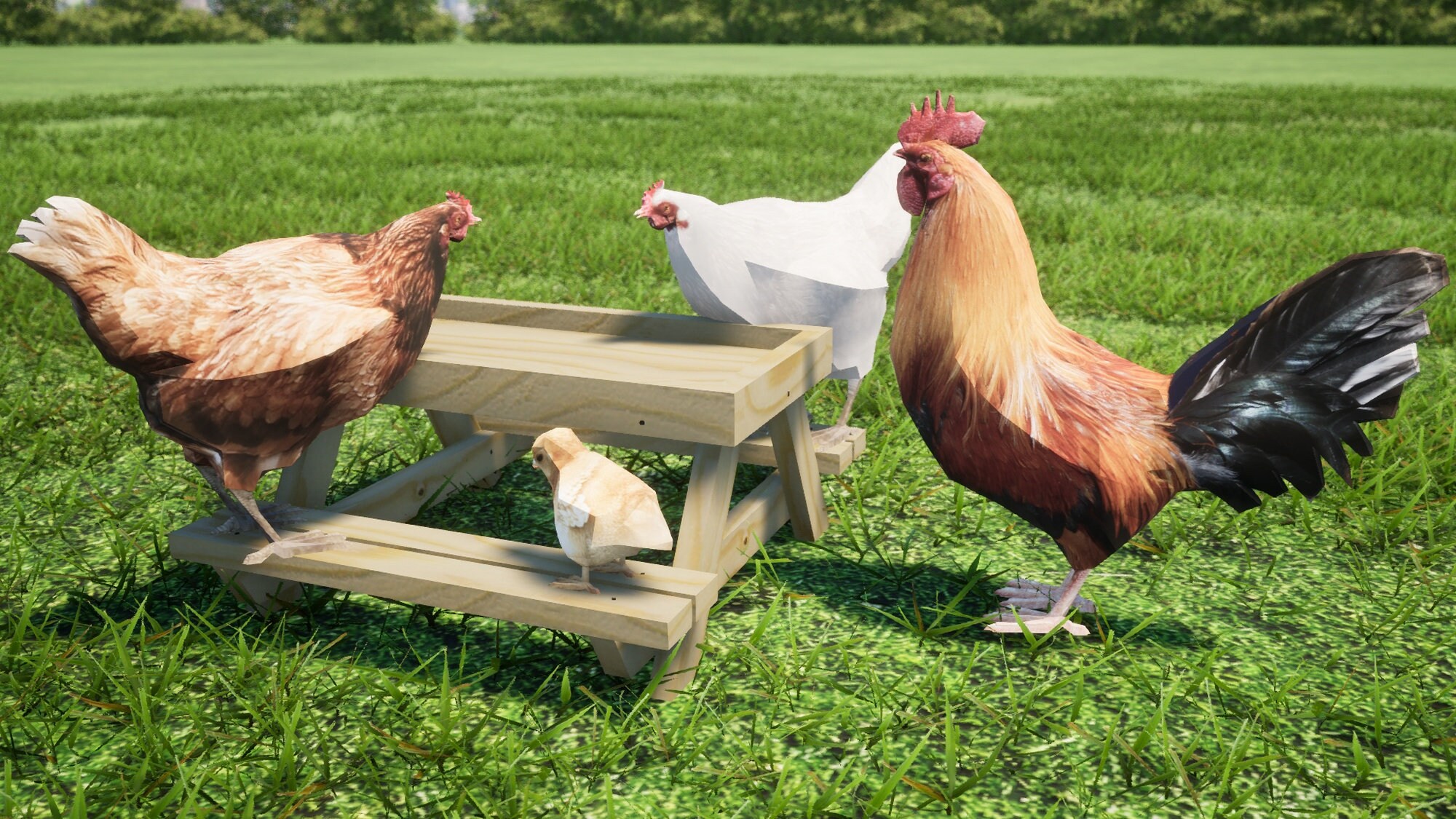 Chicknic Table Plans 16x17 in DIY Chicken Picnic Table PDF Etsy