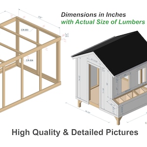20 Chicken Coop Plans With Run, 8x8 DIY Hen House (PDF Blueprint) - Etsy