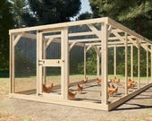 10x20 Chicken Run Plans: DIY Chicken Pen for 20-25 Chickens (Digital Download PDF)