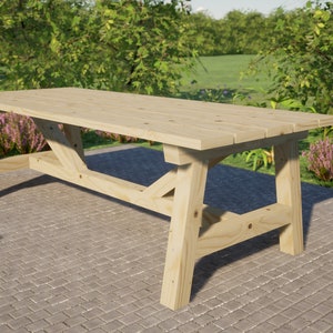 Farm Table Plans: Metric DIY Outdoor Table (PDF)