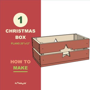 Christmas Box Plans 20x12 in - DIY PDF Download