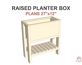 Planos de jardinera elevada DIY: Macetero (68 x 30 cm) (PDF)