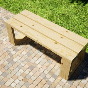 Outdoor Bench Plans 48x18 in - DIY Garden Bench - Etsy