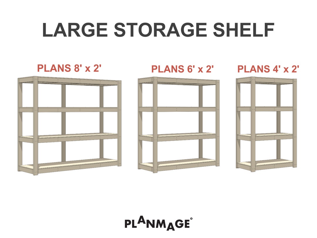Large Storage Shelf Plans Bundle 1 DIY Modular Shelves Download Etsy