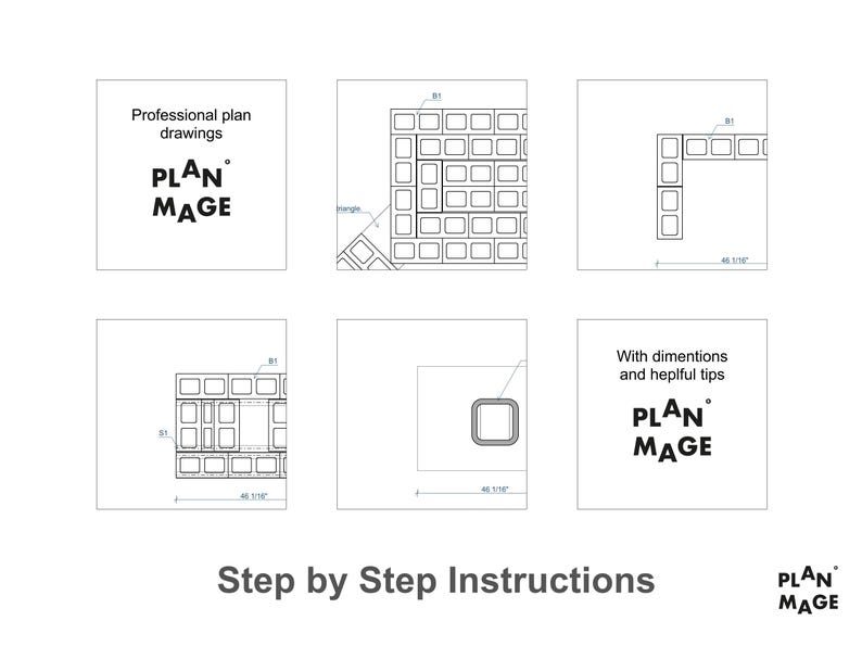 Corner Outdoor Fireplace Plans 6x10 Ft PDF DIY Blueprint Download Etsy