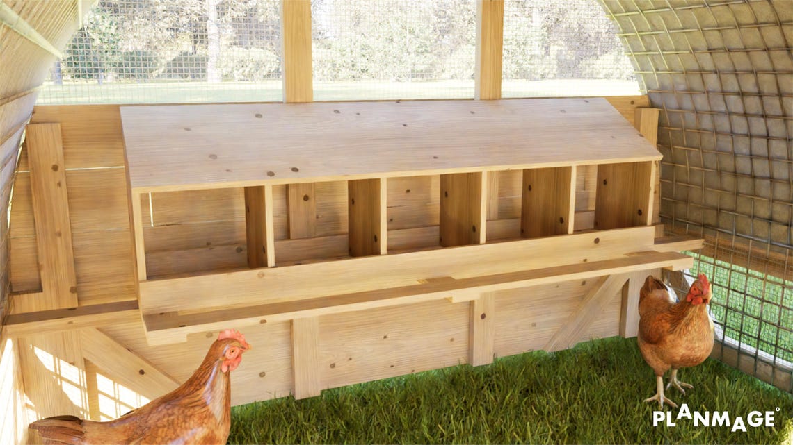 Chicken Nesting Box Plans: DIY for 5-15 Hens (PDF Download) - Etsy