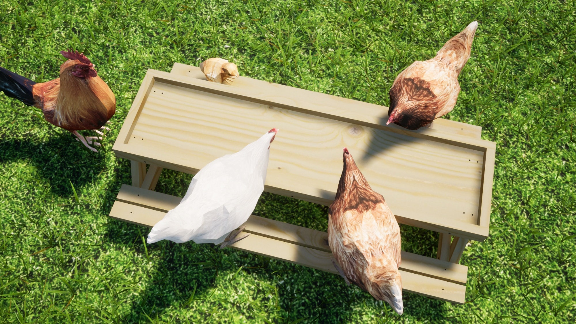 Chicknic Table Plans 32x17 in DIY Chicken Picnic Table PDF Etsy