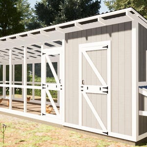 Walk-in Chicken Coop Plans 24 Chickens - PDF Chicken Shed Plans Digital Download