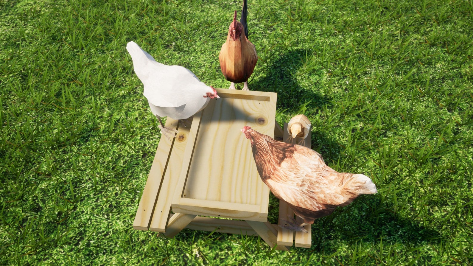 Chicknic Table Plans 16x17 in - DIY Chicken Picnic Table PDF Download ...