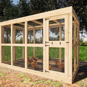 DIY Chicken Run Plans 5x10 for 6 Chickens (PDF Download)